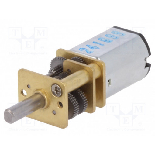 1000:1 MICRO METAL GEARMOTOR MP 6V; Motor: DC; with gearbox; Medium Power; 6VDC; 670mA; Shaft: D spring; POLOLU