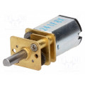 75:1 MICRO METAL GEARMOTOR MP; Motor: DC; with gearbox; Medium Power; 6VDC; 670mA; Shaft: D spring; POLOLU 75:1 MICRO METAL GEARMOTOR MP; Motor: DC; with gearbox; Medium Power; 6VDC; 670mA; Shaft: D spring; POLOLU