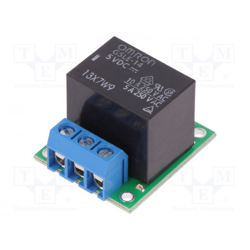 SPDT RELAY CARRIER WITH 5VDC RELAY (ASSE; Module: relay; Channels: 1; 5VDC; max.250VAC; 10A; pin strips,screw; POLOLU SPDT RELAY CARRIER WITH 5VDC RELAY (ASSE; Module: relay; Channels: 1; 5VDC; max.250VAC; 10A; pin strips,screw; POLOLU