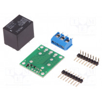 SPDT RELAY CARRIER WITH 5VDC RELAY (PART; Module: relay; Channels: 1; 5VDC; max.250VAC; 10A; pin strips,screw; POLOLU SPDT RELAY CARRIER WITH 5VDC RELAY (PART; Module: relay; Channels: 1; 5VDC; max.250VAC; 10A; pin strips,screw; POLOLU