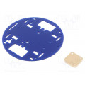 ROBOT CHASSIS RRC01A SOLID BLUE; Chassis; RRC01A; blue; Ø127x3mm; acrylic; POLOLU