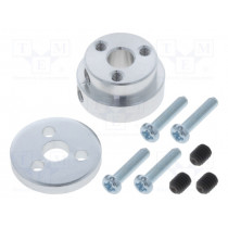 ALUMINUM SCOOTER WHEEL ADAPTER FOR 1/4?; Bracket wheel; Shaft: smooth; Pcs: 1; Shaft dia: 6.35mm; Ø: 21.9mm; POLOLU