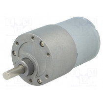 150:1 METAL GEARMOTOR 37DX57L MM (HELICA; Motor: DC; with gearbox; 6÷12VDC; 5.5A; Shaft: D spring; 67rpm; POLOLU