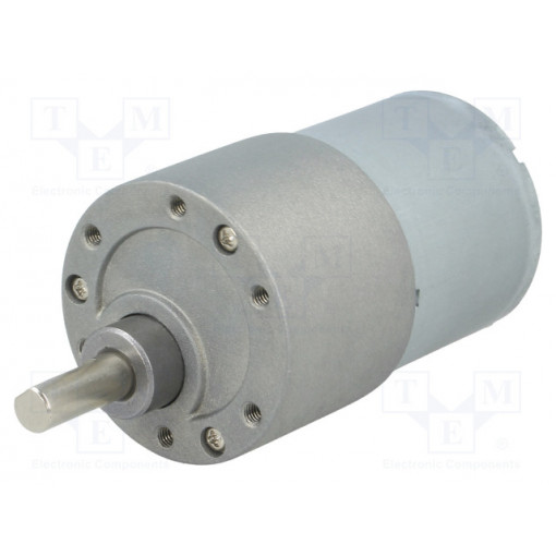 150:1 METAL GEARMOTOR 37DX57L MM (HELICA; Motor: DC; with gearbox; 6÷12VDC; 5.5A; Shaft: D spring; 67rpm; POLOLU