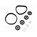 30T TRACK SET - BLACK; Tracks; black; Shaft: D spring; Pcs: 2; push-in,screw; Ø: 35mm; POLOLU