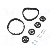 30T TRACK SET - BLACK; Tracks; black; Shaft: D spring; Pcs: 2; push-in,screw; Ø: 35mm; POLOLU
