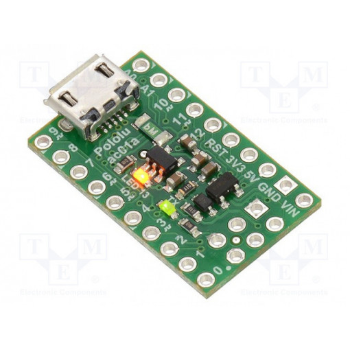 A-STAR 32U4 MICRO; A-star; LDO; USB B micro,pin strips; ATMEGA32U4; 5.5÷15VDC; PWM: 7; POLOLU A-STAR 32U4 MICRO; A-star; LDO; USB B micro,pin strips; ATMEGA32U4; 5.5÷15VDC; PWM: 7; POLOLU