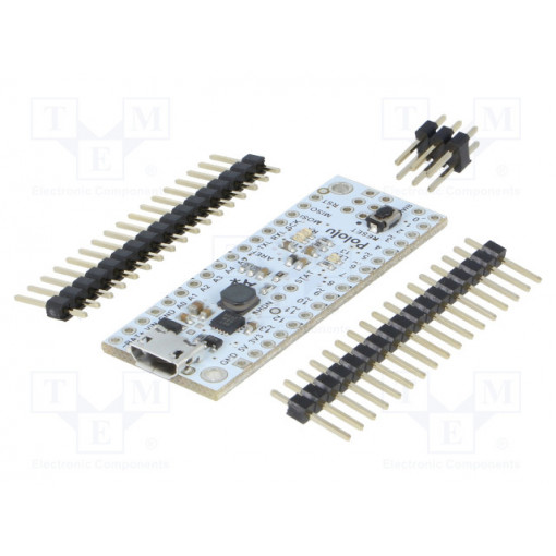 A-STAR 32U4 MINI ULV; A-star; switched mode; USB B micro,pin strips; ATMEGA32U4; PWM: 7; POLOLU A-STAR 32U4 MINI ULV; A-star; switched mode; USB B micro,pin strips; ATMEGA32U4; PWM: 7; POLOLU