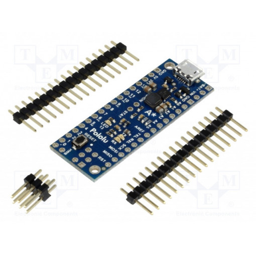 A-STAR 32U4 MINI LV; A-star; switched mode; USB B micro,pin strips; ATMEGA32U4; PWM: 7; POLOLU