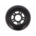 SCOOTER/SKATE WHEEL 84×24MM - BLACK; Wheel; black; Pcs: 1; push-in; Ø: 84mm; Plating: polyurethane; W: 24mm; POLOLU