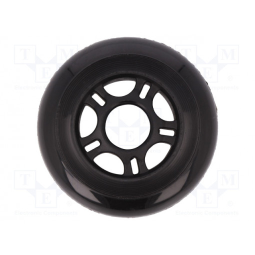 SCOOTER/SKATE WHEEL 84×24MM - BLACK; Wheel; black; Pcs: 1; push-in; Ø: 84mm; Plating: polyurethane; W: 24mm; POLOLU