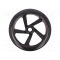 SCOOTER/SKATE WHEEL 200×30MM - BLACK; Wheel; black; Pcs: 1; push-in; Ø: 200mm; Plating: polyurethane; POLOLU
