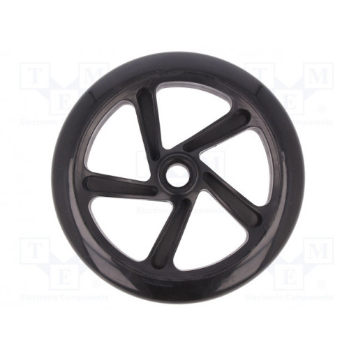 SCOOTER/SKATE WHEEL 200×30MM - BLACK; Wheel; black; Pcs: 1; push-in; Ø: 200mm; Plating: polyurethane; POLOLU