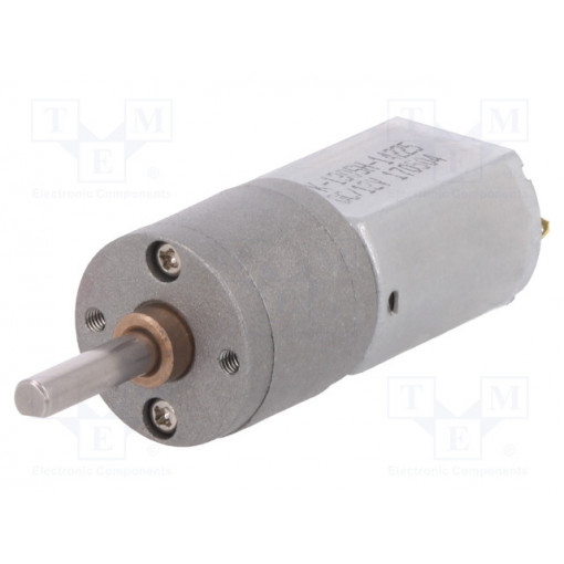 156:1 METAL GEARMOTOR 20DX44L MM 12V CB; Motor: DC; with gearbox; 12VDC; 1.6A; Shaft: D spring; 90rpm; POLOLU