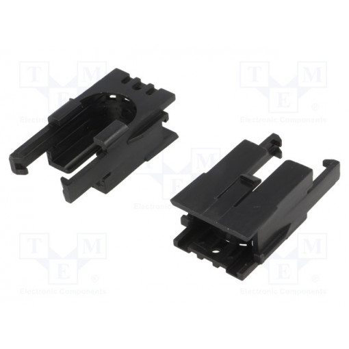 ROMI CHASSIS MOTOR CLIP PAIR - BLACK; Bracket; black; Series: POLOLU Romi; POLOLU