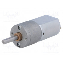 63:1 METAL GEARMOTOR 20DX43L MM 6V CB; Motor: DC; with gearbox; 6VDC; 2.9A; Shaft: D spring; 230rpm; POLOLU