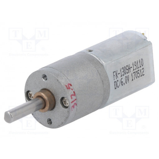 313:1 METAL GEARMOTOR 20DX46L MM 6V CB; Motor: DC; with gearbox; 6VDC; 2.9A; Shaft: D spring; 46rpm; POLOLU