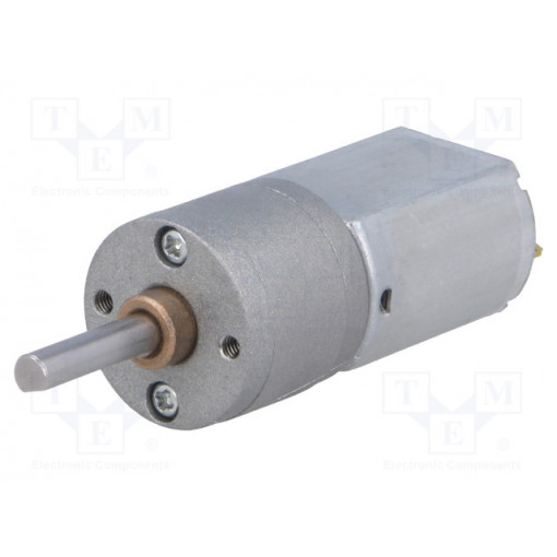 78:1 METAL GEARMOTOR 20DX43L MM 6V CBE; Motor: DC; with gearbox; 6VDC; 2.9A; Shaft: D spring; 190rpm; POLOLU
