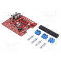 DUAL G2 HP MOTOR DRIVER 18V18 RPI; DC-motor driver; DUAL G2; 100kHz; PWM,TTL,analog; 6.5÷30V; shield; POLOLU