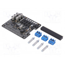 DUAL G2 HP MOTOR DRIVER 24V18 RPI; DC-motor driver; DUAL G2; 100kHz; PWM,TTL,analog; 6.5÷36V; shield; POLOLU