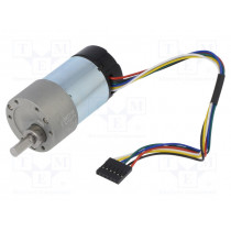30:1 METAL GEARMOTOR 37DX68L 24V 64 CPR; Motor: DC; with gearbox; 24VDC; 3A; Shaft: D spring; 330rpm; Ø: 37mm; POLOLU