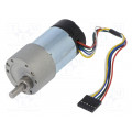 70:1 METAL GEARMOTOR 37DX70L 24V 64 CPR; Motor: DC; with gearbox; 24VDC; 3A; Shaft: D spring; 140rpm; Ø: 37mm; POLOLU