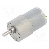 131:1 METAL GEARMOTOR 37DX57L MM; Motor: DC; with gearbox; 6÷12VDC; 5.5A; Shaft: D spring; 76rpm; POLOLU