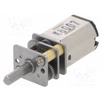380:1 MICRO METAL GEARMOTOR LP 6V EXTEND; Motor: DC; with gearbox; LP; 6VDC; 360mA; Shaft: D spring; 36rpm; POLOLU
