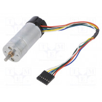 9.7:1 METAL GEARMOTOR 25DX63L MM HP 6V W; Motor: DC; with encoder,with gearbox; HP; 6VDC; 6.5A; 990rpm; 95g; POLOLU
