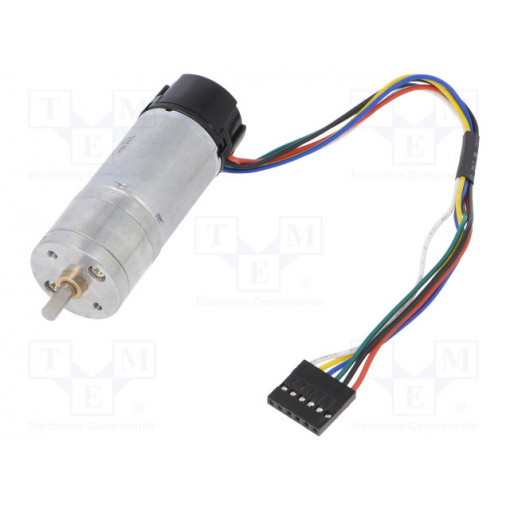 47:1 METAL GEARMOTOR 25DX67L MM HP 6V WI; Motor: DC; with encoder,with gearbox; HP; 6VDC; 6.5A; 200rpm; 101g; POLOLU