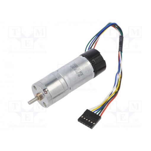 99:1 METAL GEARMOTOR 25DX69L MM HP 6V WI; Motor: DC; with encoder,with gearbox; HP; 6VDC; 6.5A; 97rpm; 103g; POLOLU