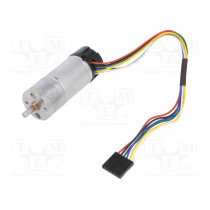 20.4:1 METAL GEARMOTOR 25DX65L MM HP 12V; Motor: DC; with encoder,with gearbox; HP; 12VDC; 5.6A; 500rpm; POLOLU