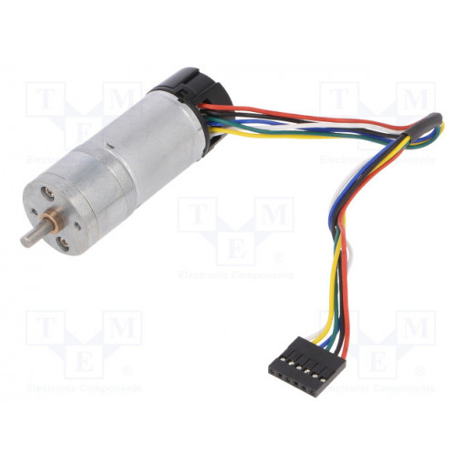 47:1 METAL GEARMOTOR 25DX67L MM HP 12V W; Motor: DC; with encoder,with gearbox; HP; 12VDC; 5.6A; 210rpm; POLOLU