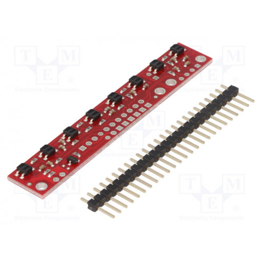 QTR-8RC REFLECTANCE SENSOR ARRAY; Sensor: distance; reflective; 3.3÷5VDC; Channels: 8; 75x12.7mm; POLOLU QTR-8RC REFLECTANCE SENSOR ARRAY; Sensor: distance; reflective; 3.3÷5VDC; Channels: 8; 75x12.7mm; POLOLU