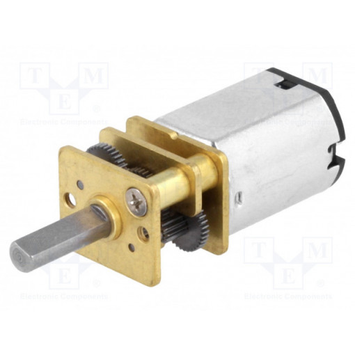 250:1 MICRO METAL GEARMOTOR HP; Motor: DC; with gearbox; HP; 6VDC; 1.6A; Shaft: D spring; max.333mNm; POLOLU