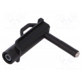 73106-0; Magnetic cap; 4A; black; Socket size: 4mm; Plating: nickel plated; POMONA