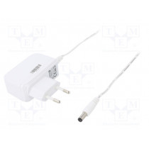 POS05200A-WH; Power supply: switched-mode; 5VDC; 2A; Out: 5,5/2,1; 10W; Plug: EU; POS