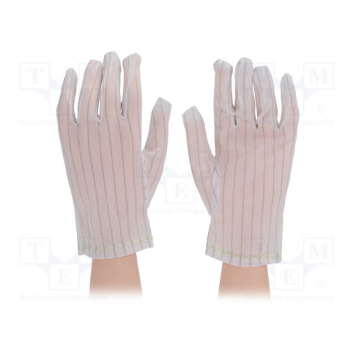 STC5104; Protective gloves; ESD; XL; 20pcs; white; Caution!: 10 pairs; STATICTEC STC5104; Protective gloves; ESD; XL; 20pcs; white; Caution!: 10 pairs; STATICTEC