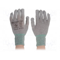 STC5302; Protective gloves; ESD; M; 10pcs; Mat: conductive nylon fiber; STATICTEC
