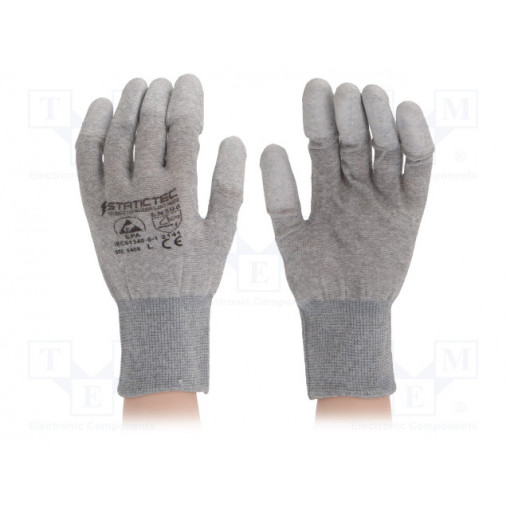 STC5402; Protective gloves; ESD; M; 10pcs; Mat: conductive nylon fiber; STATICTEC