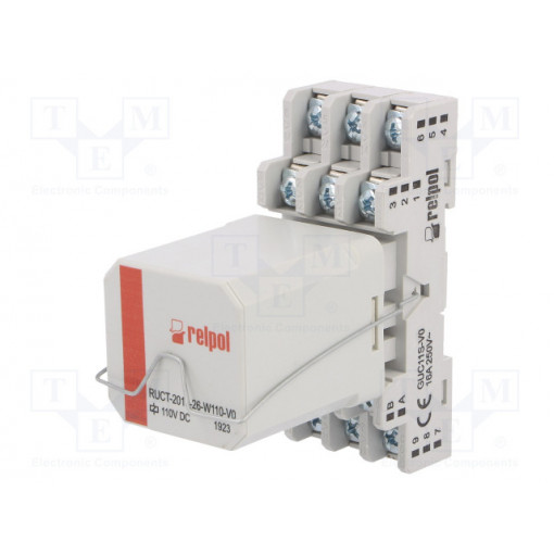 PRUCT-2013-26-W110-V0; Relay: interface; 3PDT; Ucoil: 110VDC; 16A; 16A/250VAC; 16A/24VDC; RELPOL