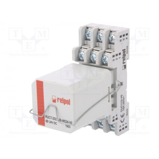 PRUCT-2023-26-W024-V0; Relay: interface; 3PST-NO; Ucoil: 24VDC; 16A; 16A/250VAC; 16A/24VDC; RELPOL
