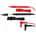 ; Set of test leads; Urated: 1kV; Inom: 10A; red and black; 