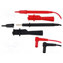 ; Set of test leads; Urated: 1kV; Inom: 10A; red and black;  ; Set of test leads; Urated: 1kV; Inom: 10A; red and black;