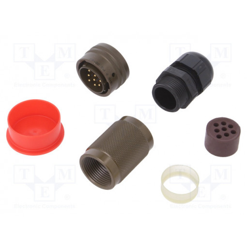 PT06A1608PPG; Connector: circular; PT; plug; male; PIN: 8; with cable gland; 13A; AMPHENOL