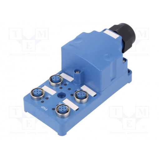 PT4-S3DP5; Distribution box; M12; PIN: 5; socket; 7A; with LED indicators; AUTONICS