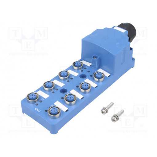 PT8-S3DP5; Distribution box; M12; PIN: 5; socket; 7A; with LED indicators; AUTONICS