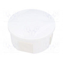 S-BOX 026B; Enclosure: junction box; Ø: 84mm; Z: 40mm; polystyrene; IP44; white; PAWBOL