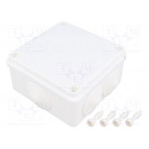 S-BOX 106B; Enclosure: junction box; X: 100mm; Y: 100mm; Z: 50mm; IP65; white; PAWBOL