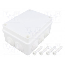 S-BOX 306B; Enclosure: junction box; X: 110mm; Y: 150mm; Z: 70mm; IP65; white; PAWBOL